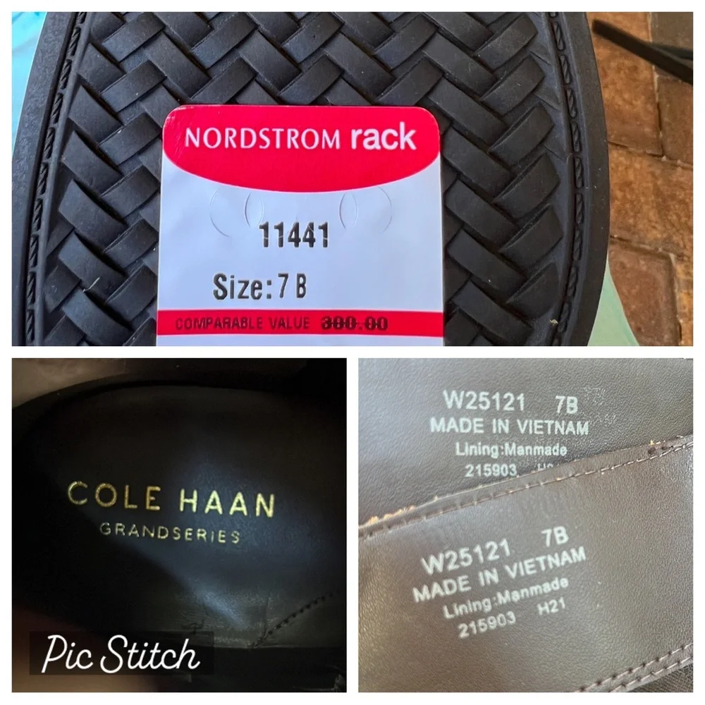 COLE HAAN Suede + textile combo boots